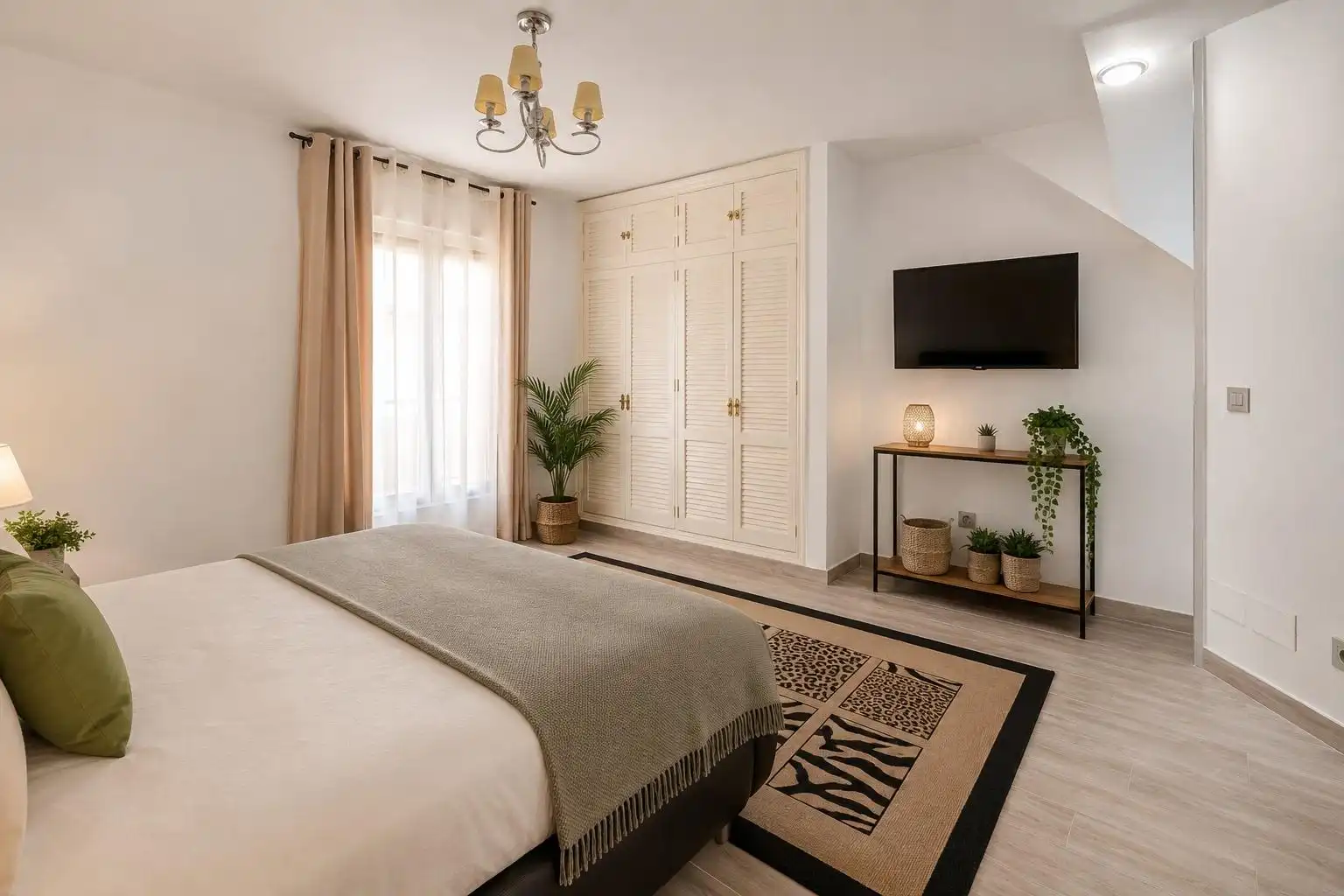 Dormitori de Casa adosada en venda en Estepona amb Aire condicionat, Calefacció i Jardí privat