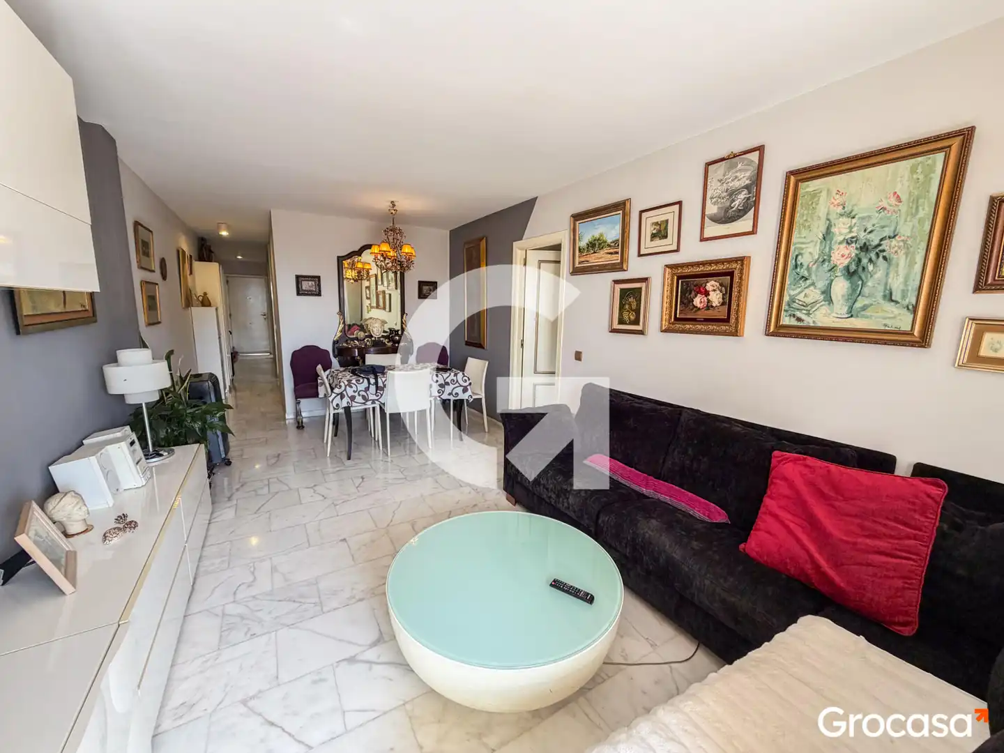 Wohnzimmer von Dachboden zum Verkauf in Rincón de la Victoria mit Privatgarten, Terrasse und Ofen