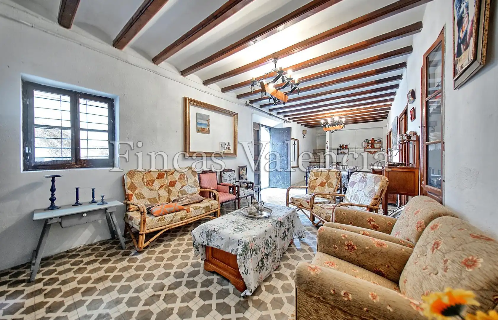 Sala de estar de Finca rústica en venta en Alcoy / Alcoi con Terraza, Trastero y Piscina