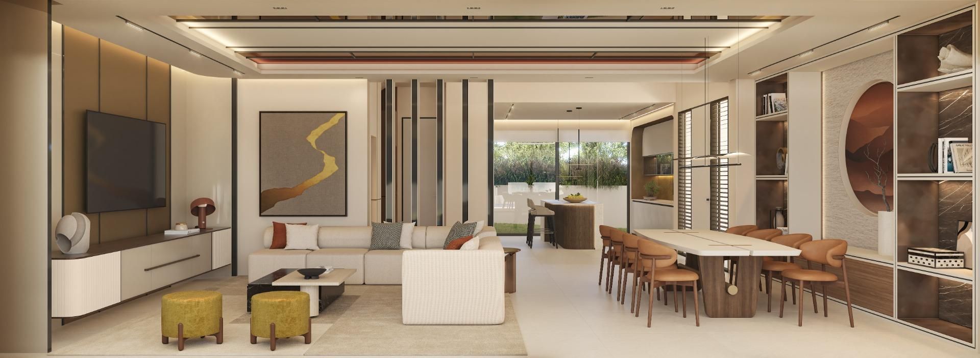 Living room of Planta baja for sale in Marbella  with Air Conditioner, Heating and Private garden