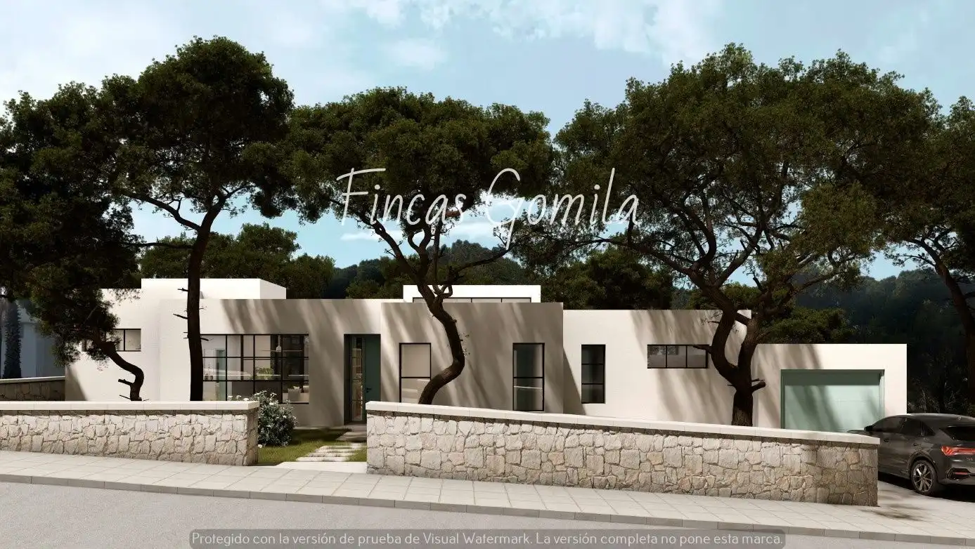Vista exterior de Casa o xalet en venda en Es Mercadal amb Aire condicionat, Jardí privat i Terrassa