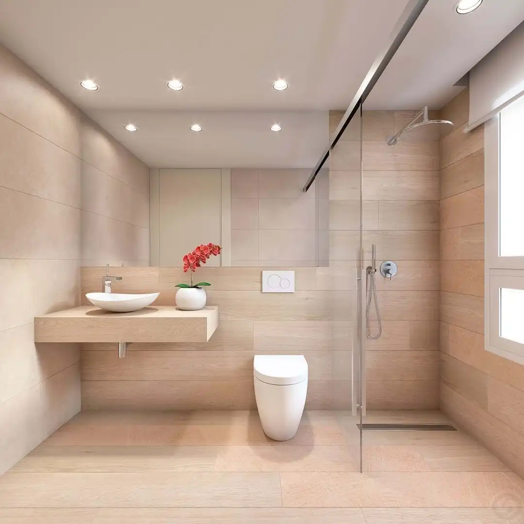 Badezimmer von Wohnung zum Verkauf in Algorfa mit Klimaanlage, Heizung und Terrasse