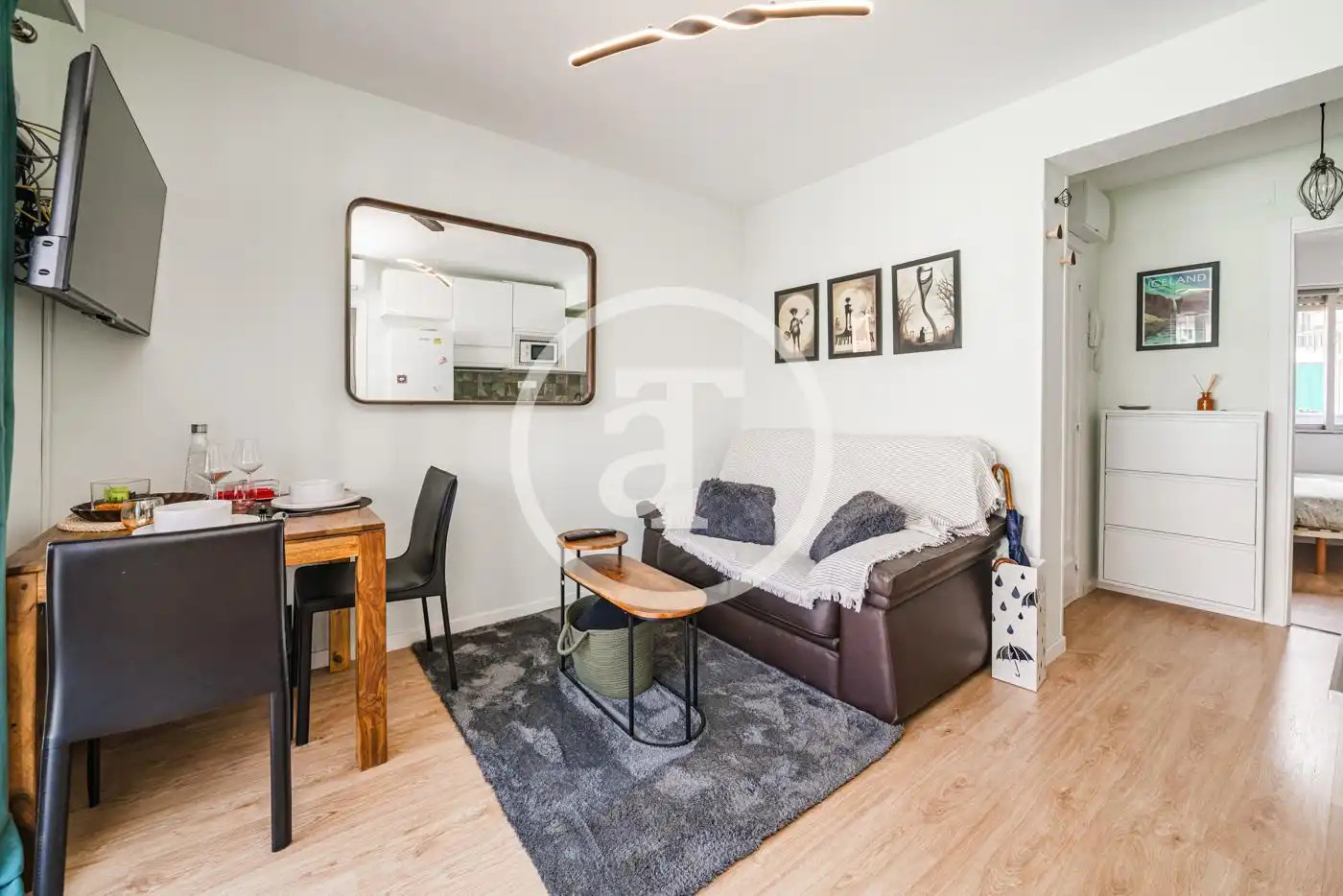 Sala de estar de Piso de alquiler en Madrid con Aire acondicionado, Calefacción y Amueblado