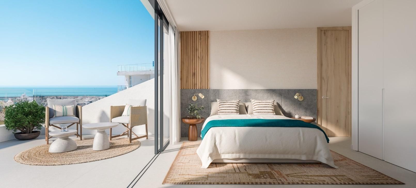 Bedroom of Flat for sale in Benalmádena  with Air Conditioner, Heating and Private garden