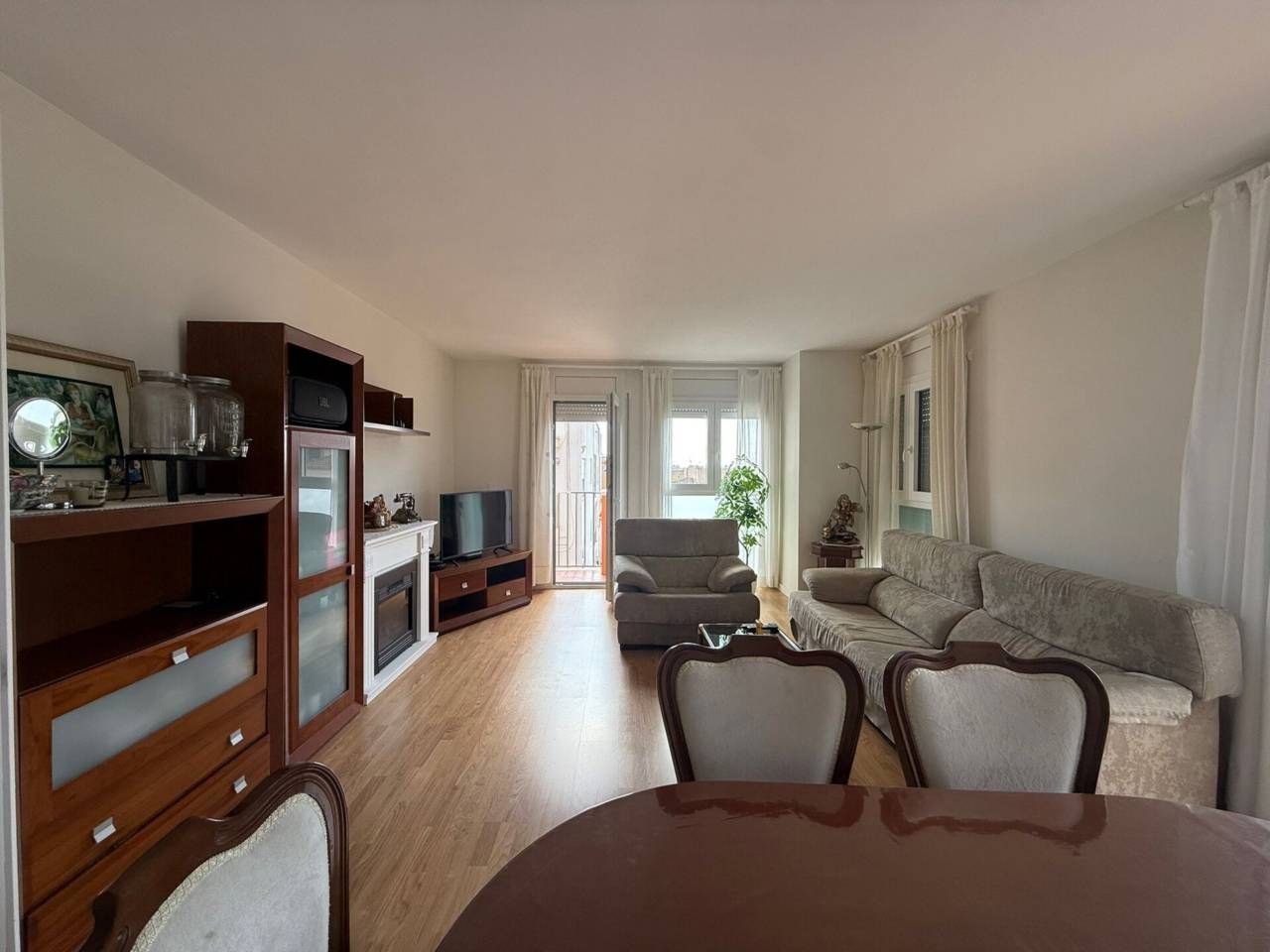 Wohnzimmer von Wohnung zum Verkauf in Blanes mit Klimaanlage, Parkett und Balkon