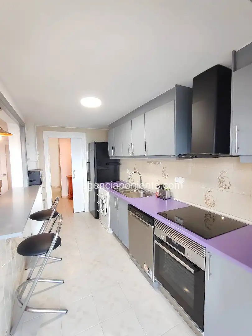 Küche von Wohnung zur Miete in Villajoyosa / La Vila Joiosa mit Klimaanlage, Heizung und Terrasse