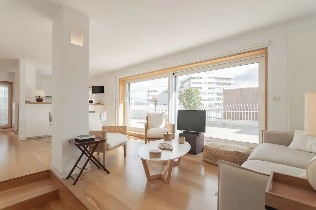 Sala de estar de Ático en venta en  Pamplona / Iruña con Calefacción, Terraza y Alarma