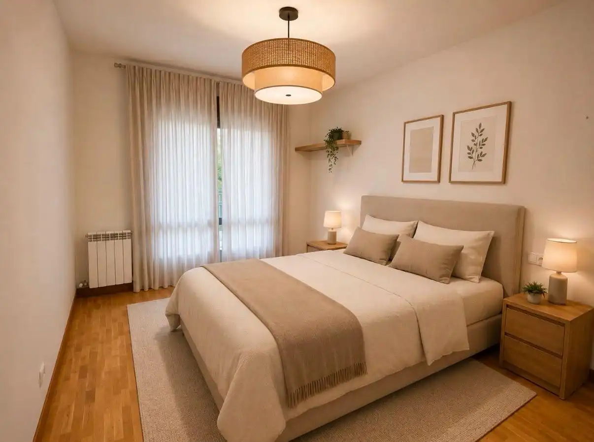 Bedroom of Flat for rent in  Pamplona / Iruña  with Heating
