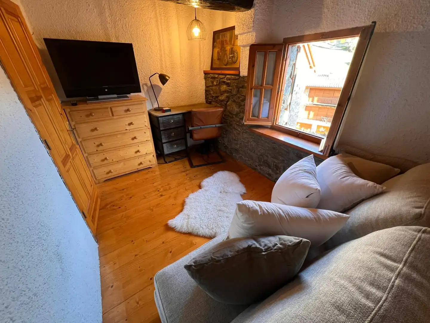 Living room of Houses for sale in Vilallonga de Ter  with Furnished