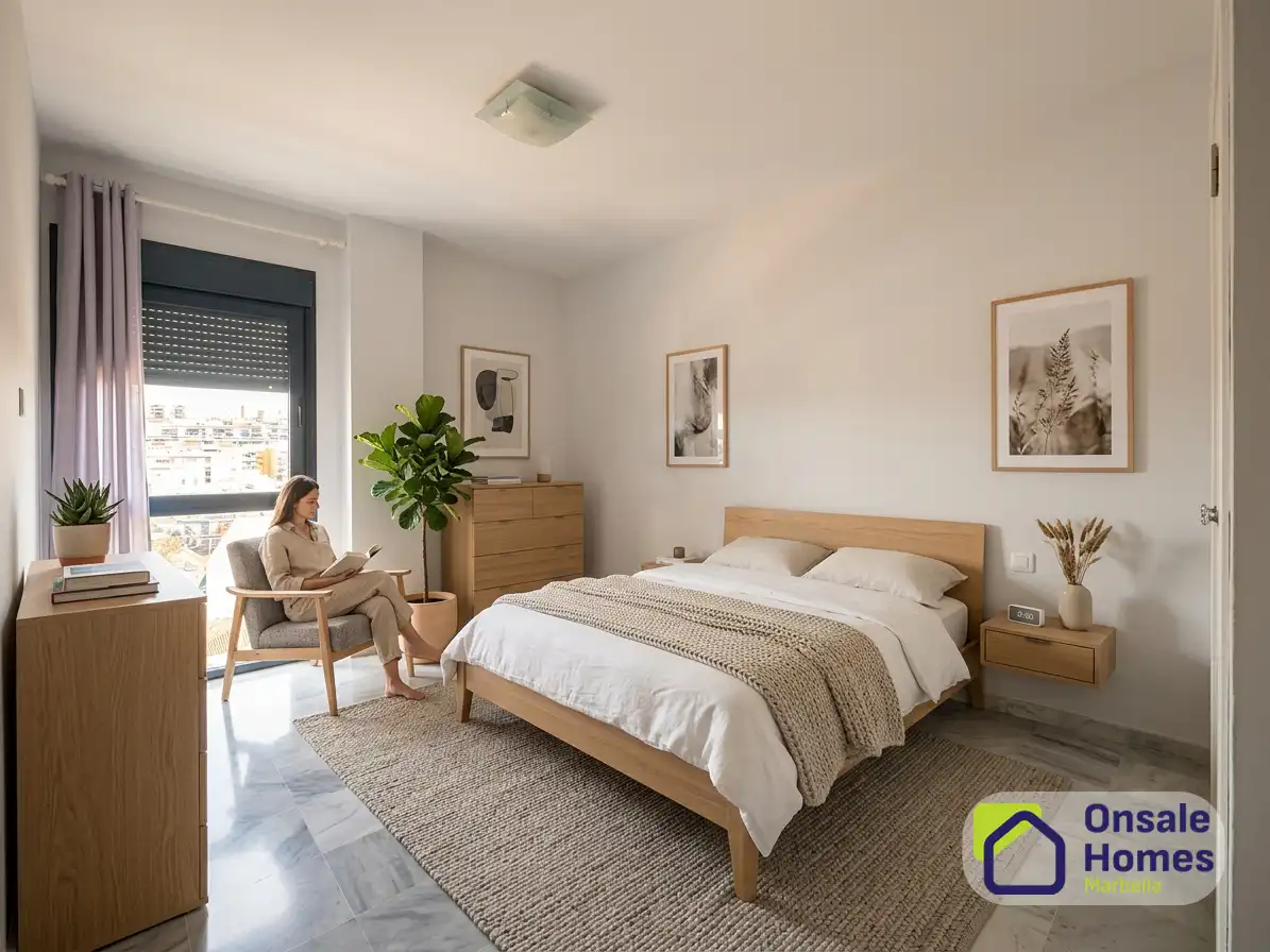 Schlafzimmer von Wohnung zum Verkauf in Marbella mit Abstellraum und Balkon