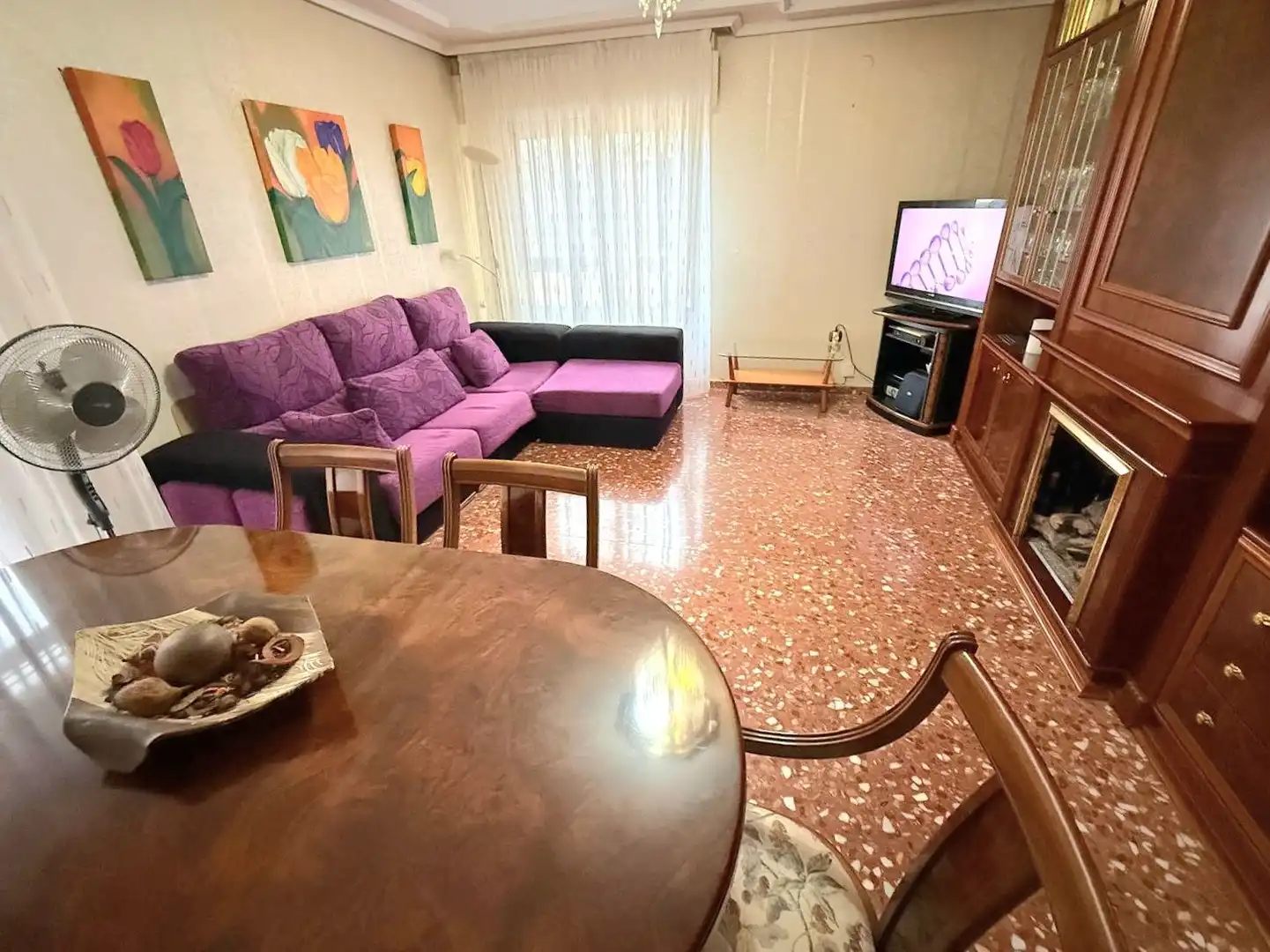 Sala de estar de Apartamento en venta en San Vicente del Raspeig / Sant Vicent del Raspeig con Aire acondicionado, Terraza y Amueblado