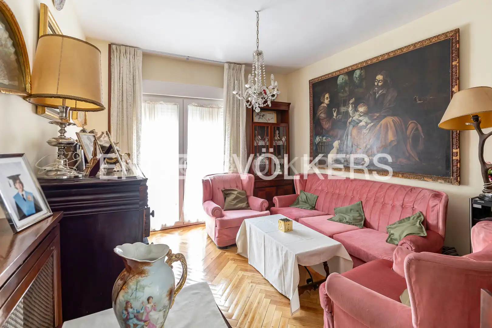 Living room of Flat for sale in Madrid  with Heating, Parquet flooring and Terrace