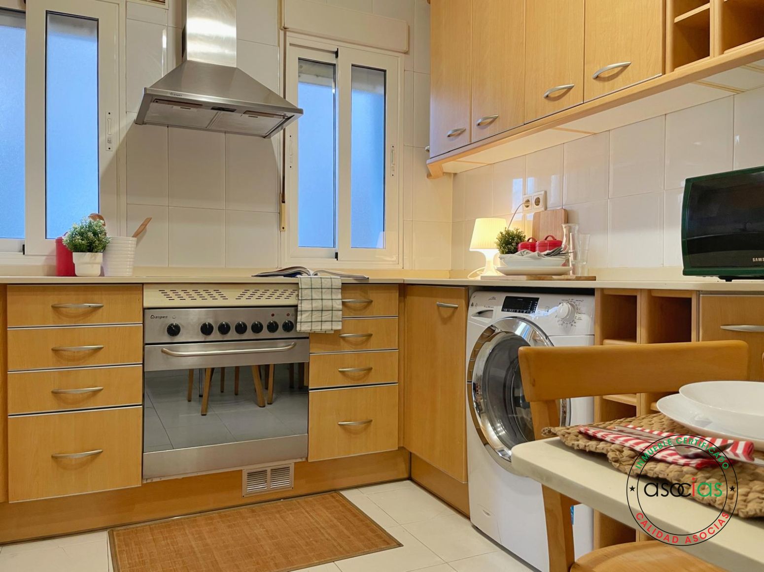 Kitchen of Flat for sale in Gijón   with Heating, Parquet flooring and Terrace