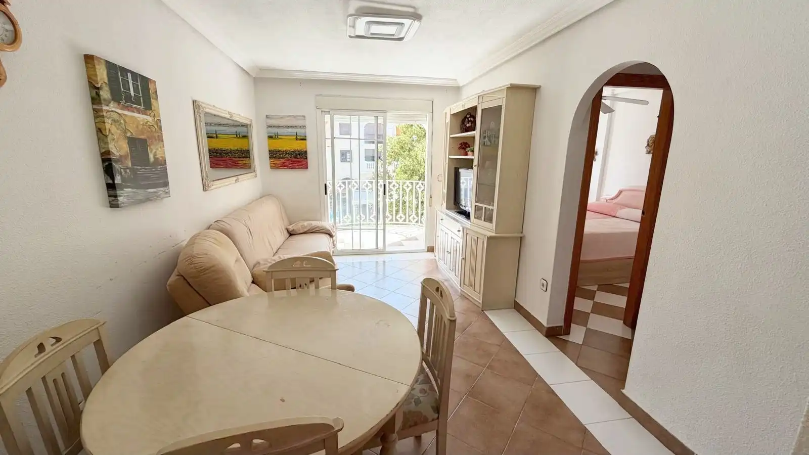 Sala de estar de Piso en venta en Los Alcázares con Piscina, Amueblado y Horno