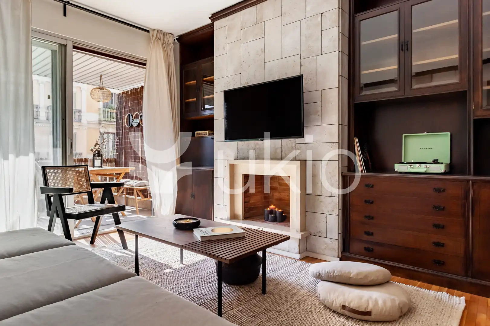 Sala d'estar de Apartament de lloguer en Barcelona amb Aire condicionat, Calefacció i Terrassa