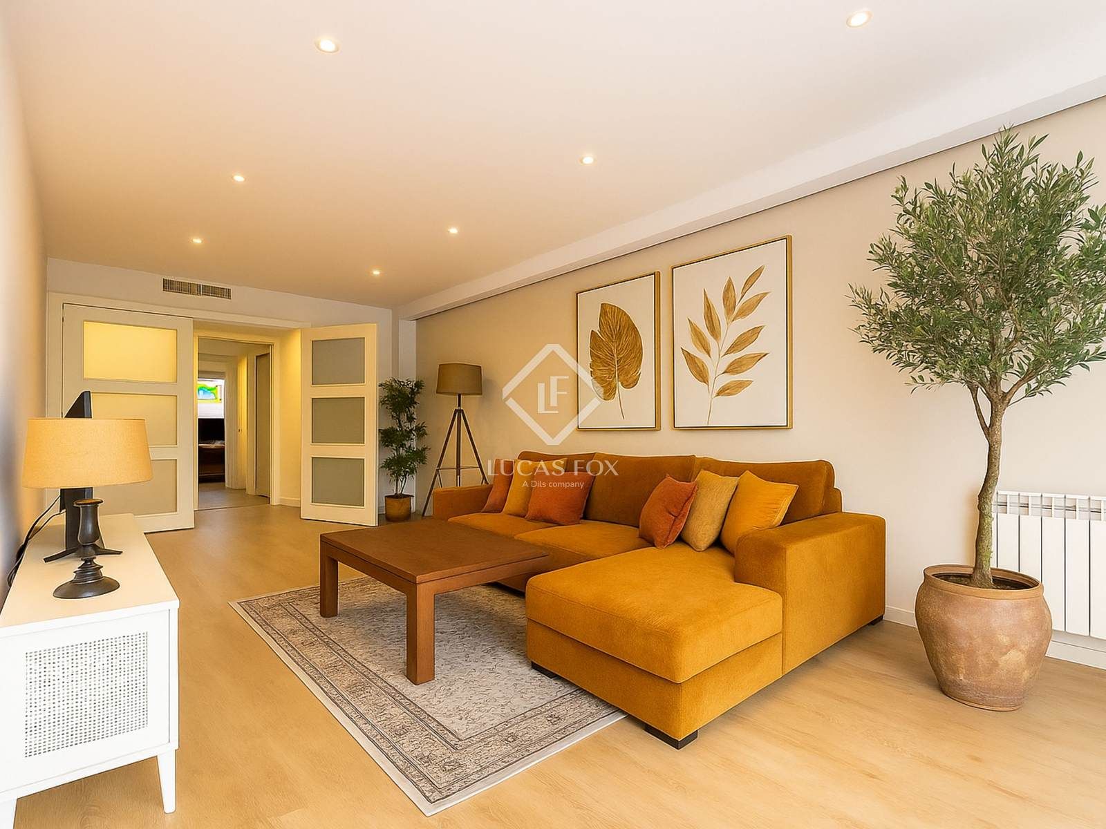 Sala d'estar de Pis en venda en Sant Feliu de Llobregat amb Aire condicionat, Calefacció i Parquet