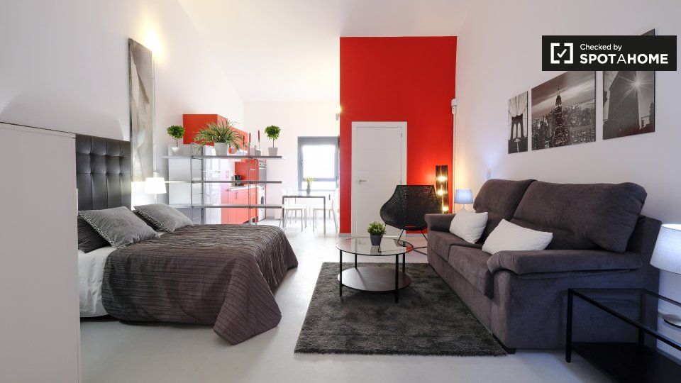 Bedroom of Flat for rent in  Madrid Capital  with Air Conditioner, Heating and Furnished