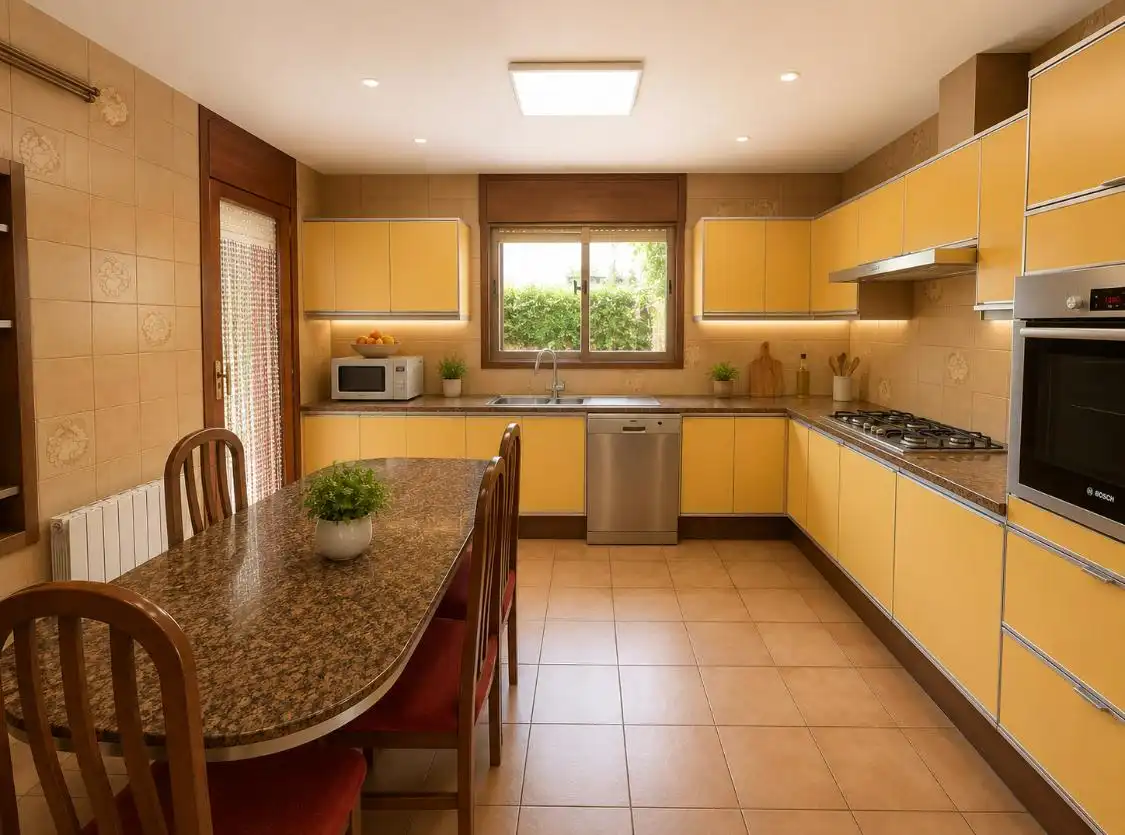 Cocina de Casa o chalet en venta en Badalona con Aire acondicionado, Jardín privado y Terraza