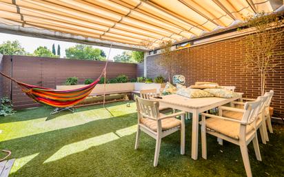 Terrace of Single-family semi-detached for sale in  Madrid Capital  with Air Conditioner, Heating and Private garden