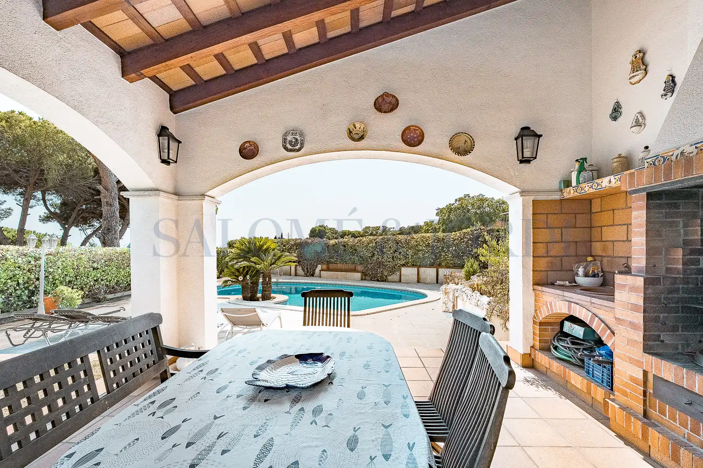 Terraza de Casa o chalet en venta en Vilassar de Dalt con Calefacción, Jardín privado y Piscina