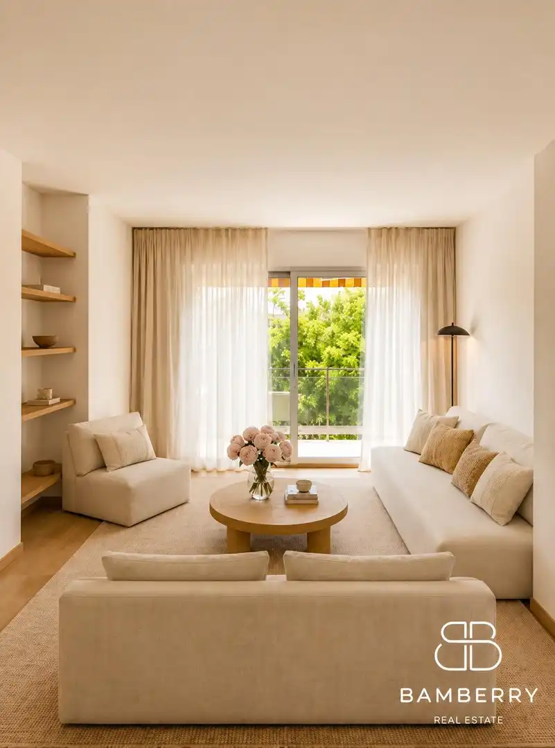 Living room of Flat for sale in Castelldefels  with Parquet flooring and Community pool
