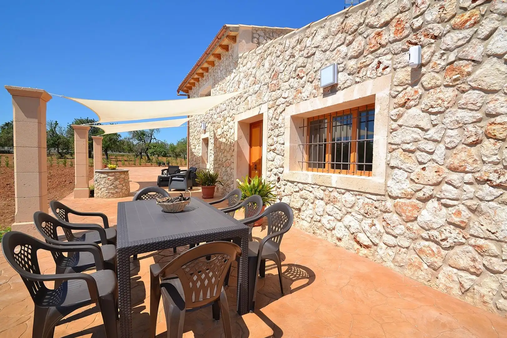Garden of Country homes for rent in Llubí  with Private garden, Terrace and Swimming Pool