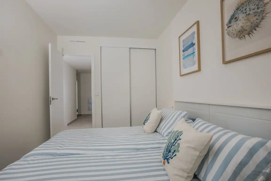 Schlafzimmer von Wohnungen zur Miete in Jávea / Xàbia mit Klimaanlage, Privatgarten und Schwimmbad