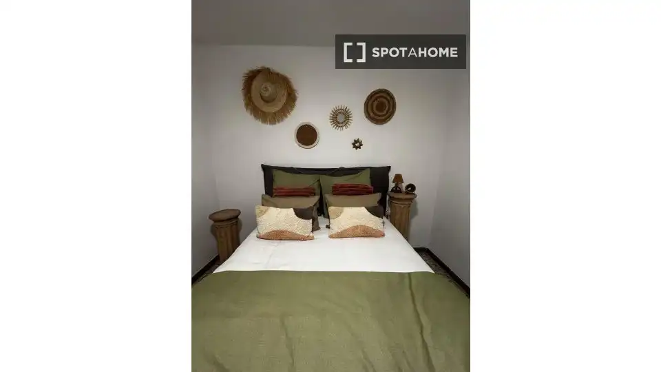 Schlafzimmer von Wohnung zur Miete in Cànoves I Samalús mit Klimaanlage, Heizung und Möbliert
