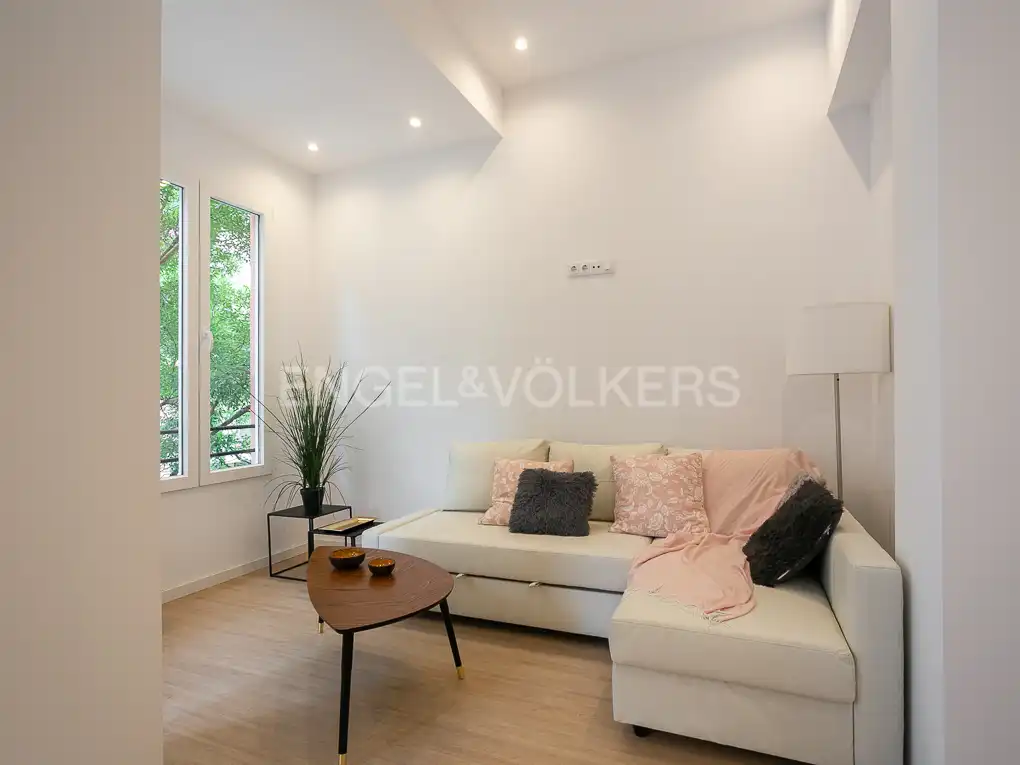 Wohnzimmer von Wohnung zur Miete in Valencia mit Klimaanlage, Heizung und Parkett