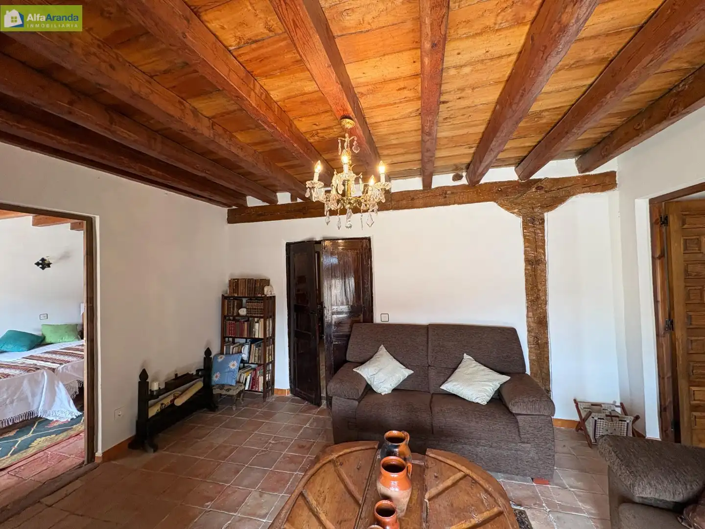 Sala de estar de Finca rústica en venta en Peñaranda de Duero con Calefacción, Trastero y Amueblado
