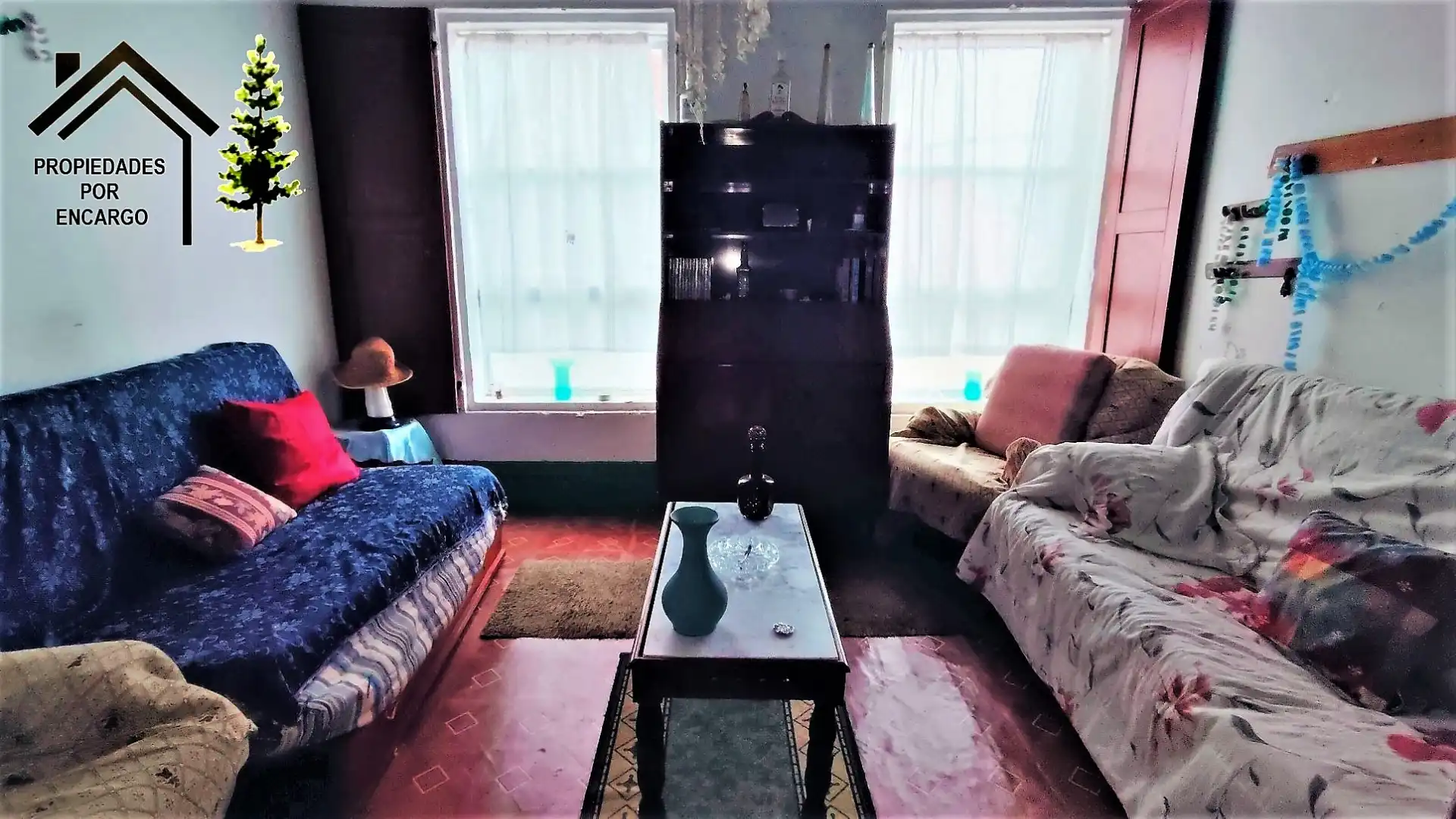 Sala de estar de Casa adosada en venta en Moaña con Jardín privado