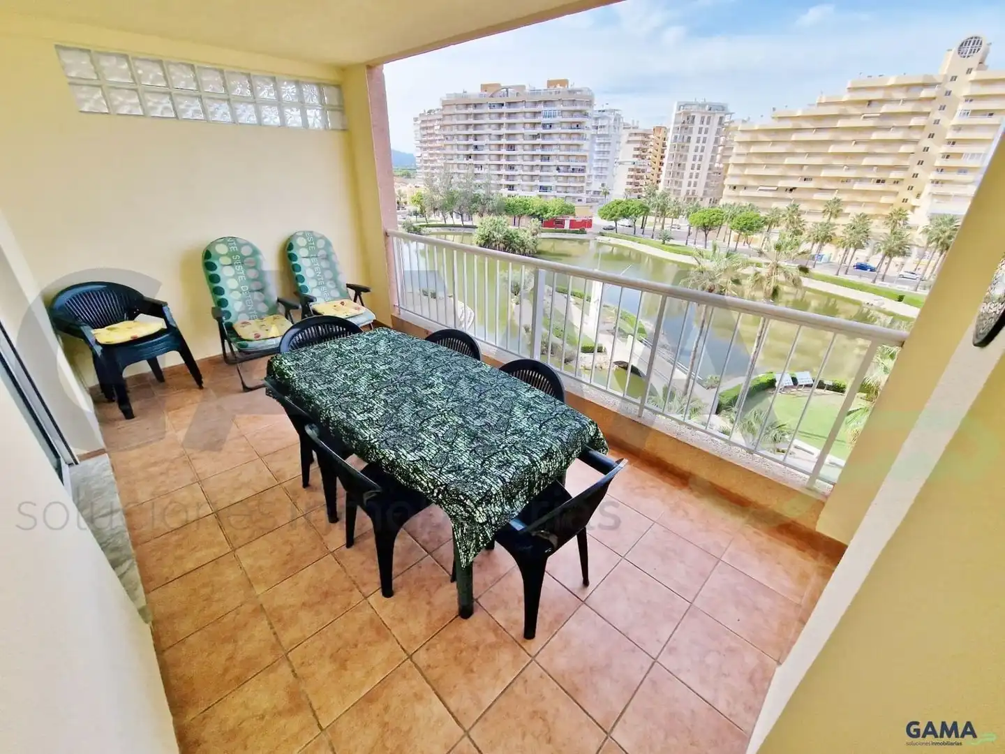 Terrasse von Wohnung zur Miete in Tavernes de la Valldigna mit Terrasse, Schwimmbad und Möbliert