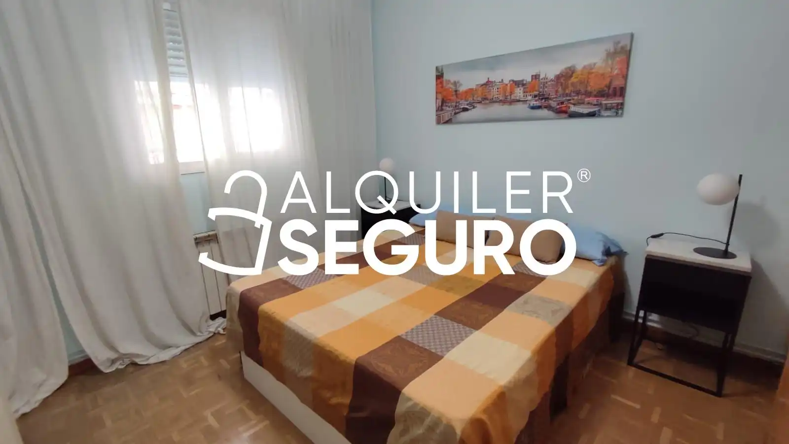 Schlafzimmer von Wohnung zur Miete in Alcobendas mit Heizung und Möbliert