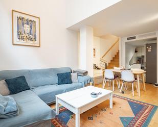Living room of Flat for sale in  Barcelona Capital  with Parquet flooring, Terrace and Balcony