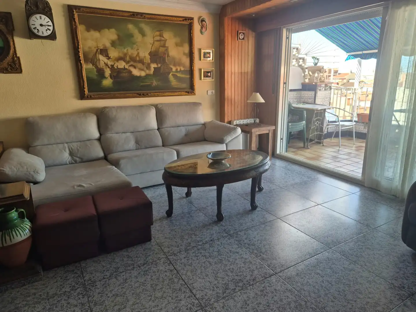 Living room of Flat for rent in Calella  with Air Conditioner, Heating and Terrace