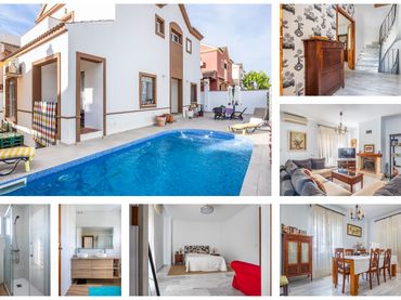 Casa aparellada amb piscina en venda a Valencina de la Concepción