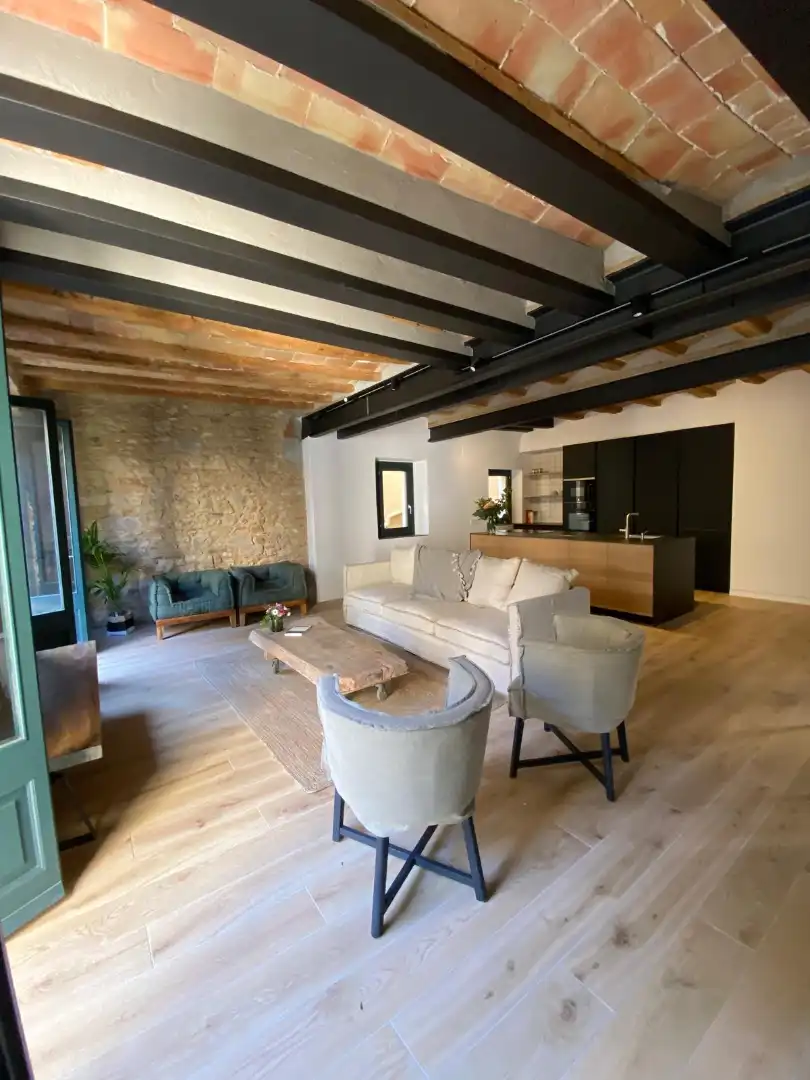 Sala d'estar de Pis de lloguer en Girona amb Aire condicionat, Calefacció i Traster