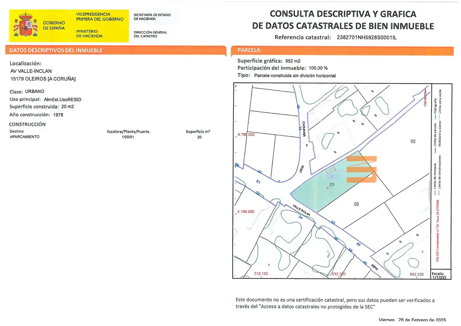 Residencial en venta en Oleiros