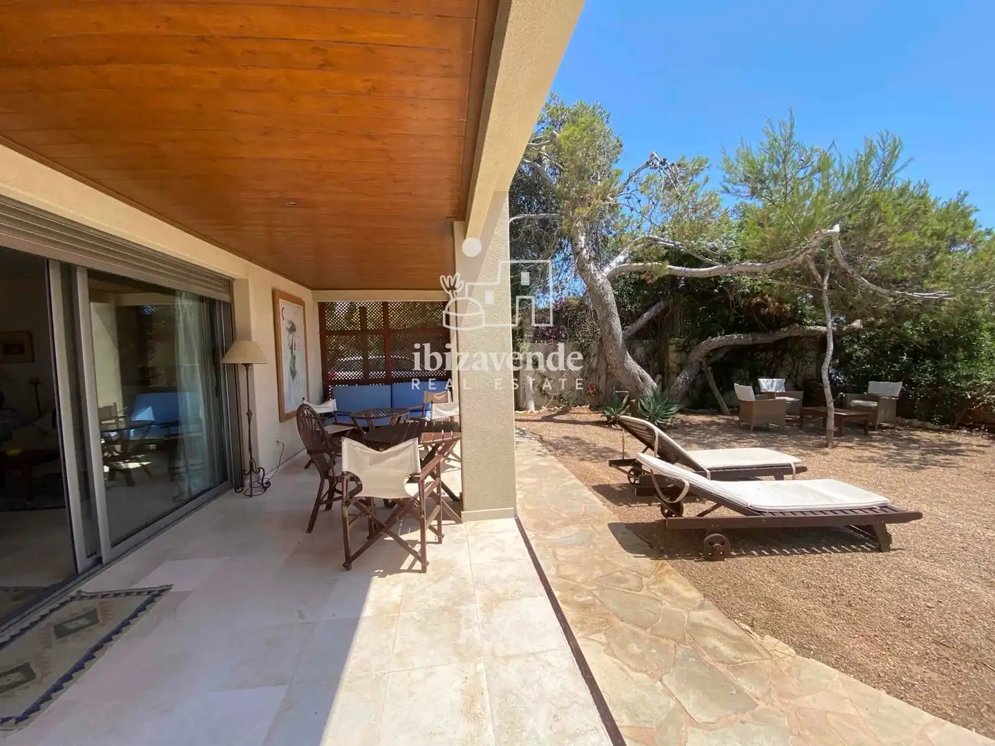 Jardín de Dúplex de alquiler en Sant Antoni de Portmany con Aire acondicionado, Jardín privado y Terraza
