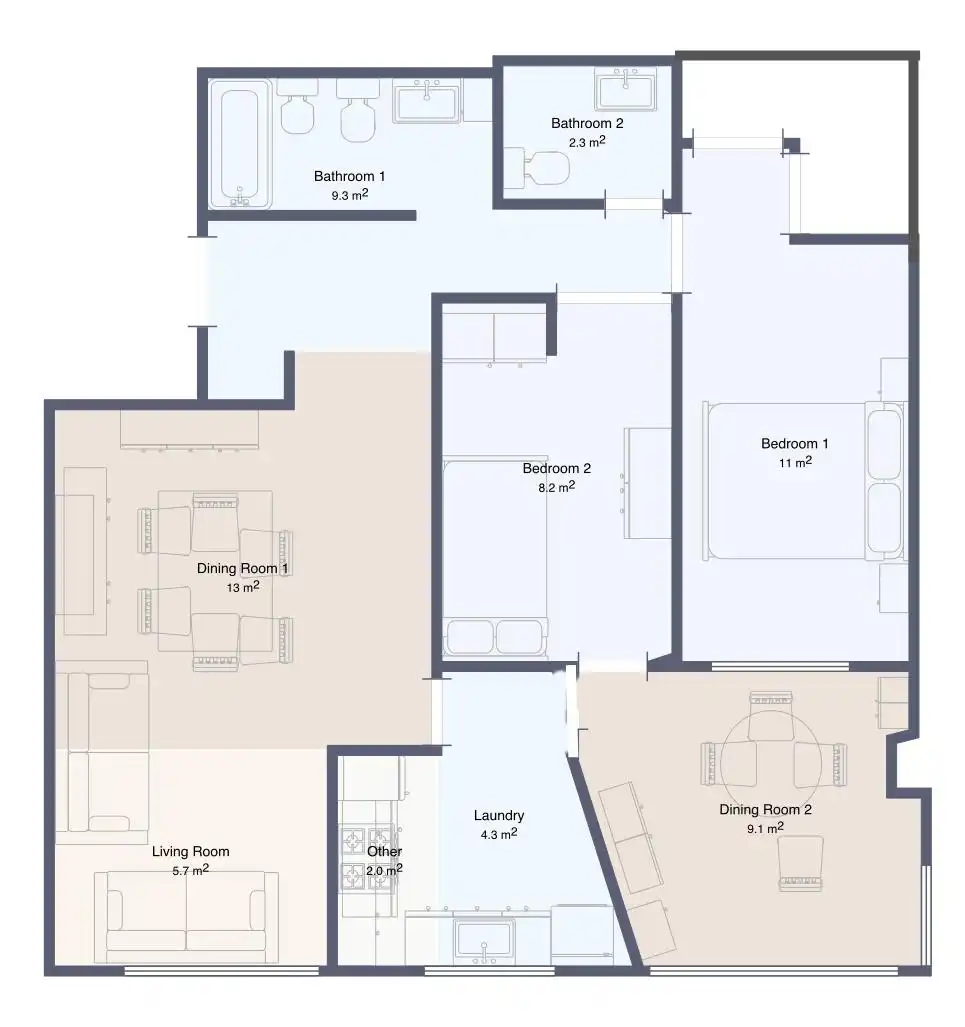 Pis de lloguer en Castellón de la Plana / Castelló de la Plana amb Calefacció, Terrassa i Moblat