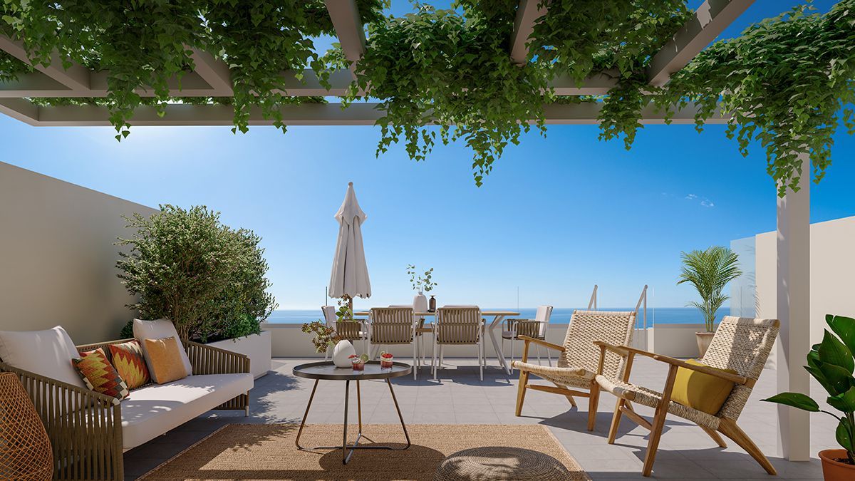 Terrace of Flat for sale in Benalmádena  with Air Conditioner, Heating and Terrace