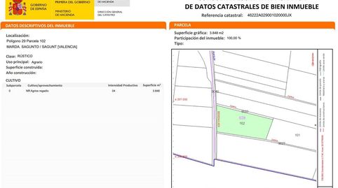 SE VENDE TERRENO RÚSTICO EN SAGUNTO  3.800 m2