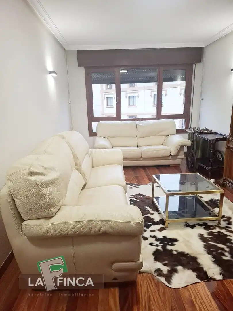 Sala de estar de Apartamento de alquiler en Oviedo  con Calefacción, Parquet y Terraza