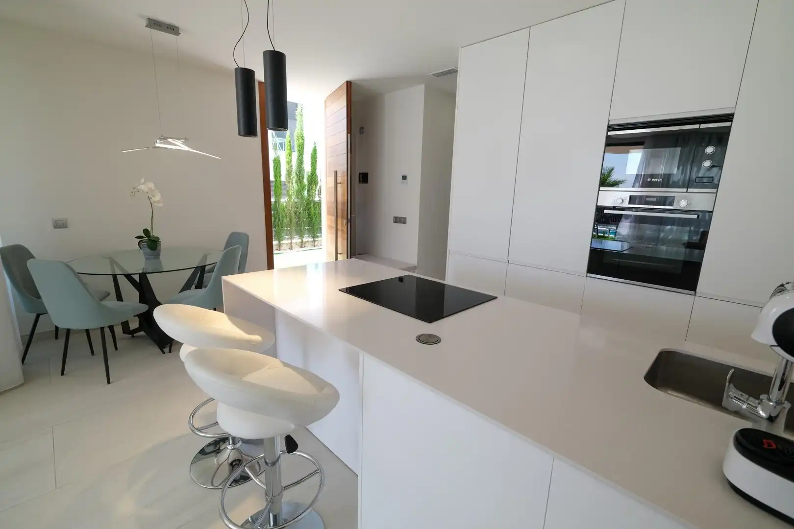 Cocina de Casa o chalet de alquiler en Finestrat con Aire acondicionado, Calefacción y Jardín privado