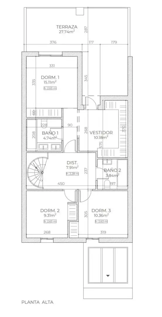Casa a schiera con terrazza in vendita a Calle Hernán Cortés, imagen 41