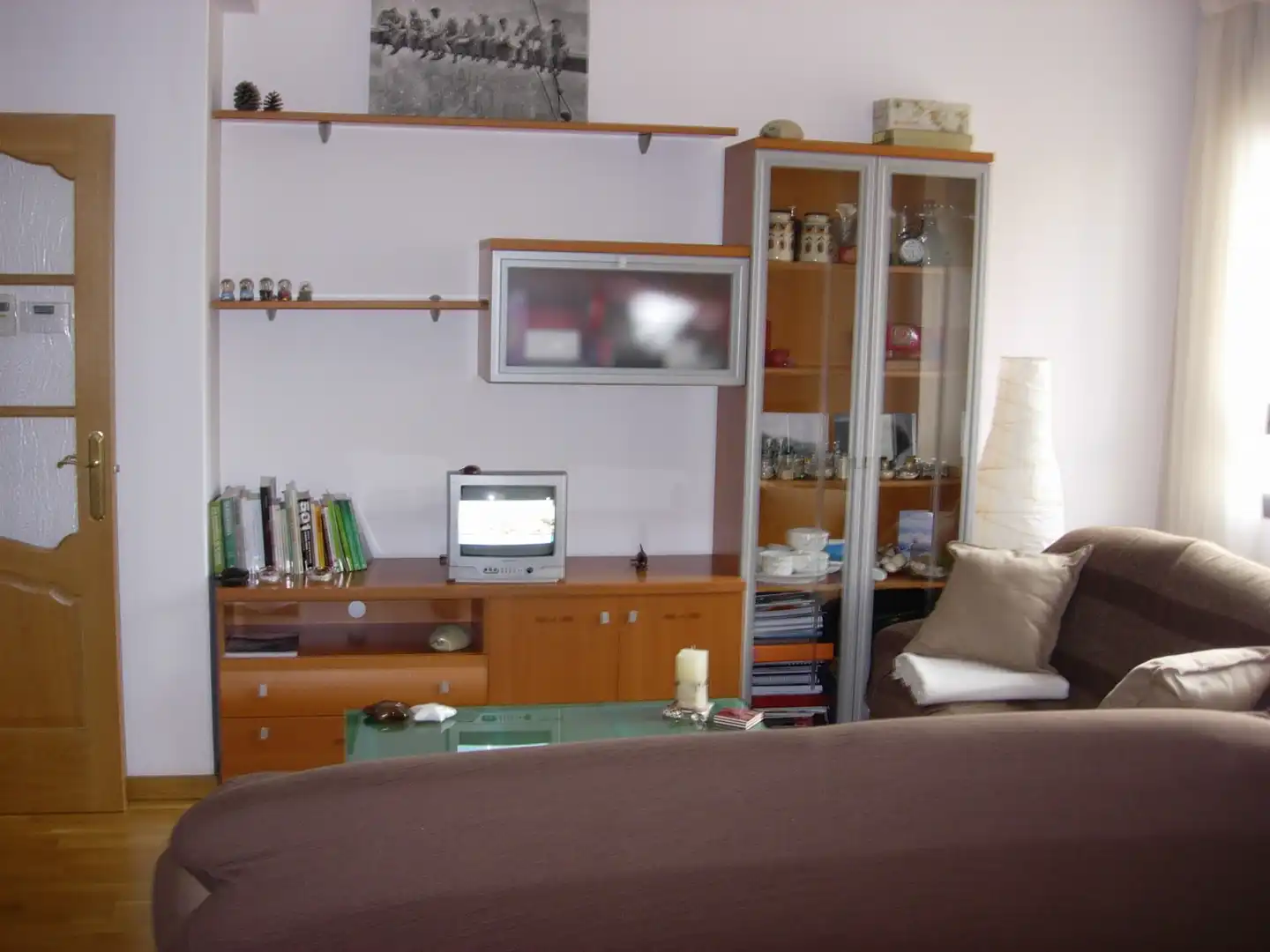 Wohnzimmer von Wohnung zur Miete in Zaragoza mit Heizung, Parkett und Möbliert