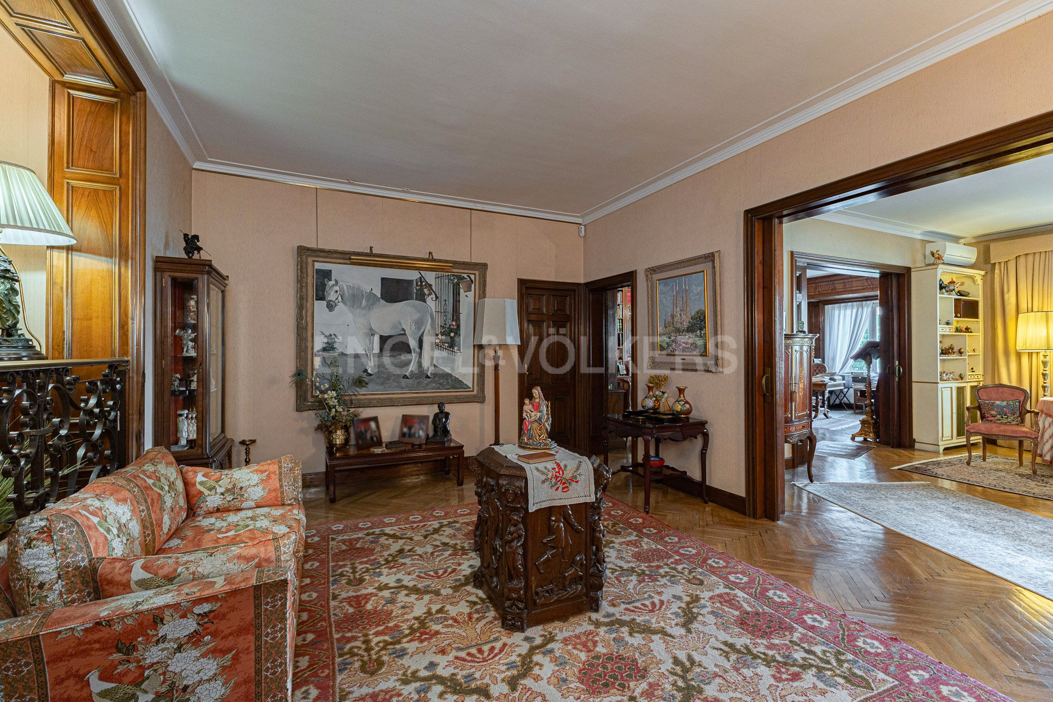 Sala d'estar de Apartament en venda en  Barcelona Capital amb Calefacció, Parquet i Terrassa