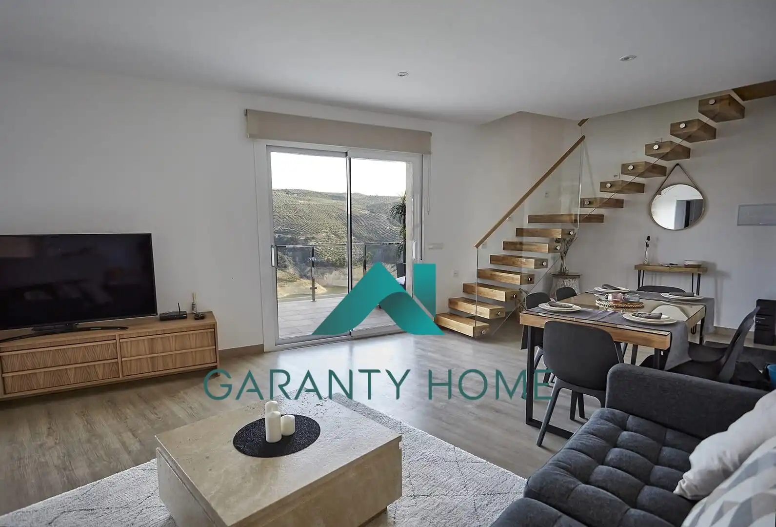 Living room of Houses for rent in Iznájar  with Air Conditioner, Terrace and Jacuzzi