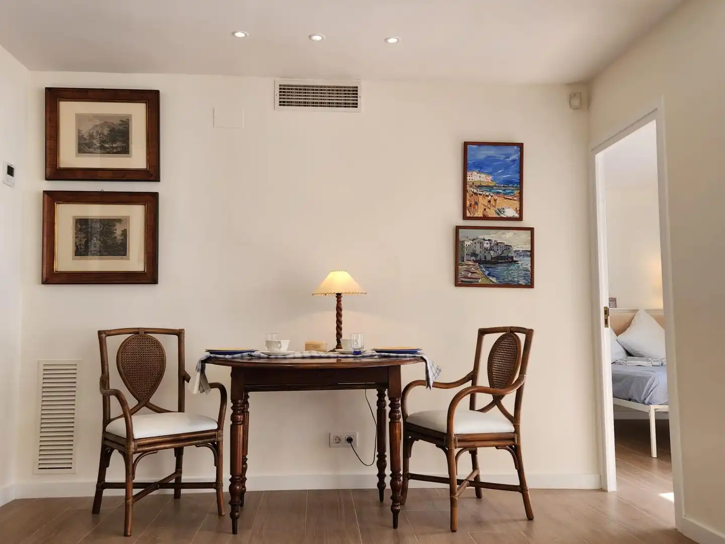 Esszimmer von Wohnung zur Miete in Sitges mit Klimaanlage, Privatgarten und Terrasse