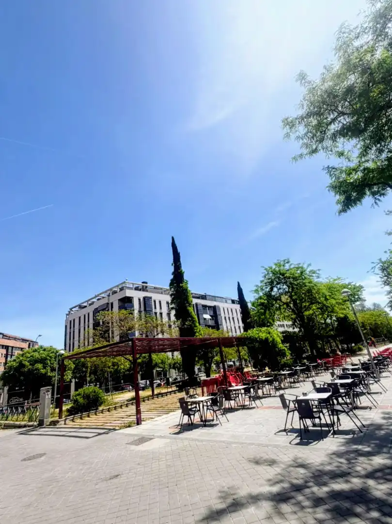 Exterior view of Flat for sale in Madrid  with Air Conditioner, Heating and Private garden